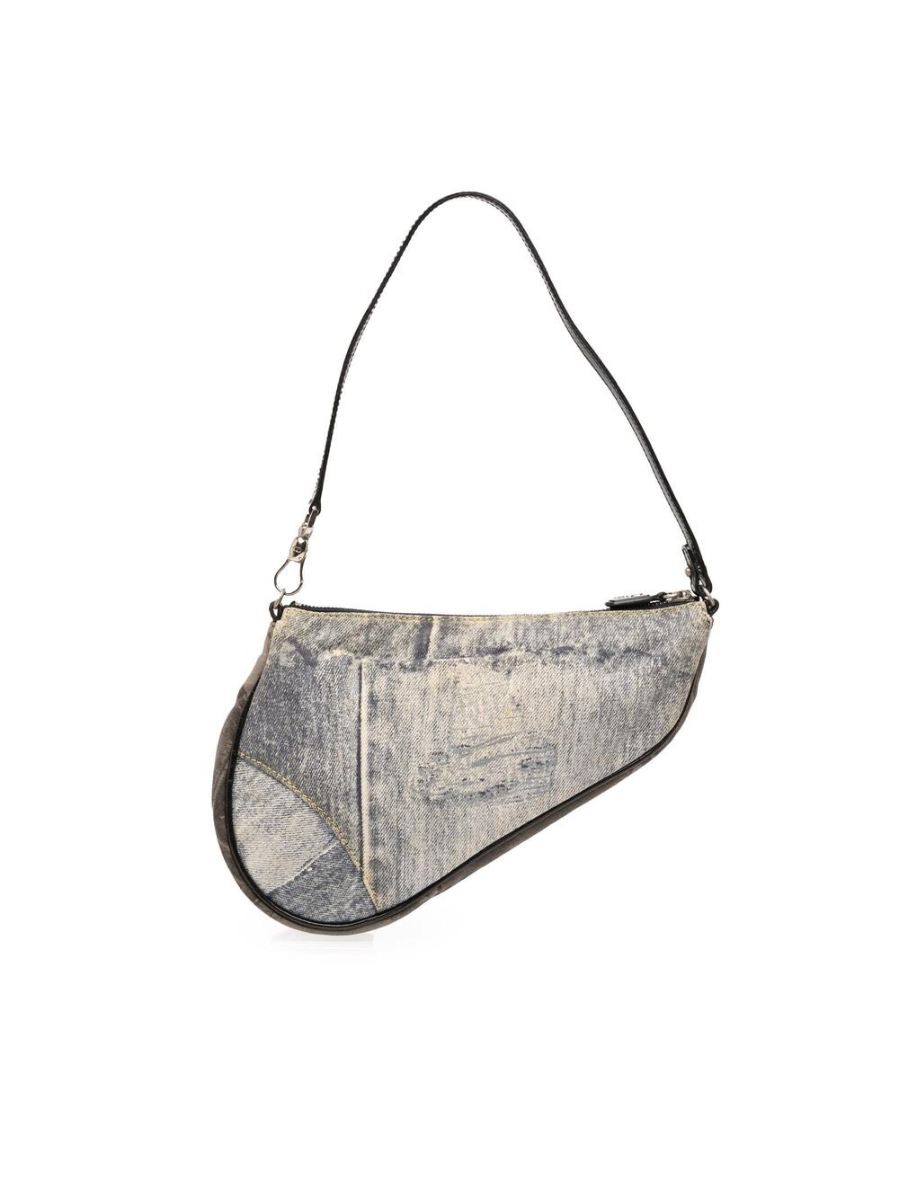 Dior Mini Canvas Printed Denim Saddle #358533D84B